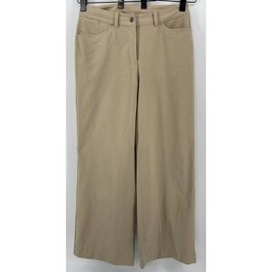 Lululemon Pant Women Tan 30 Wide Leg City Sleek 5 Pocket High Rise‎ LW5ENJ5 Work